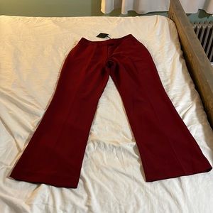 NWT Measure and Made Burgundy Trouser Size .3 Pants